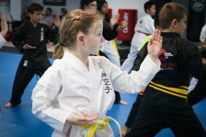 Young Girl Practicing Karate
